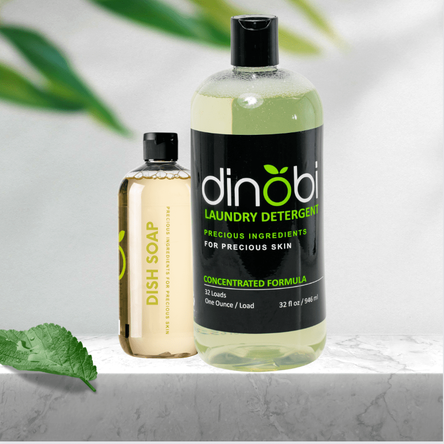 Precious Home Bundle (Detergent & Dish Soap) - Dinobi Detergent: Powerful Plant - Based Laundry Detergent