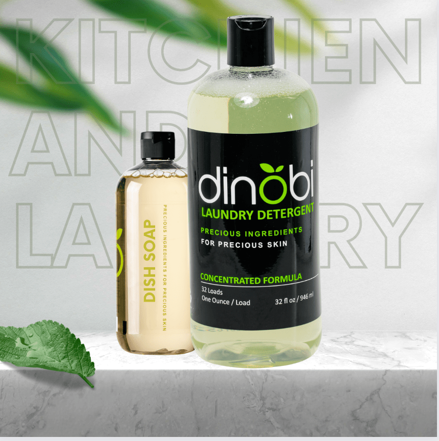 Precious Home Bundle (Detergent & Dish Soap) - Dinobi Detergent: Powerful Plant - Based Laundry Detergent